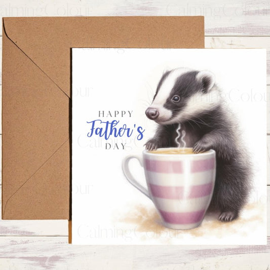 Badger Father's Day Card | With Love for Dad | Father's Day