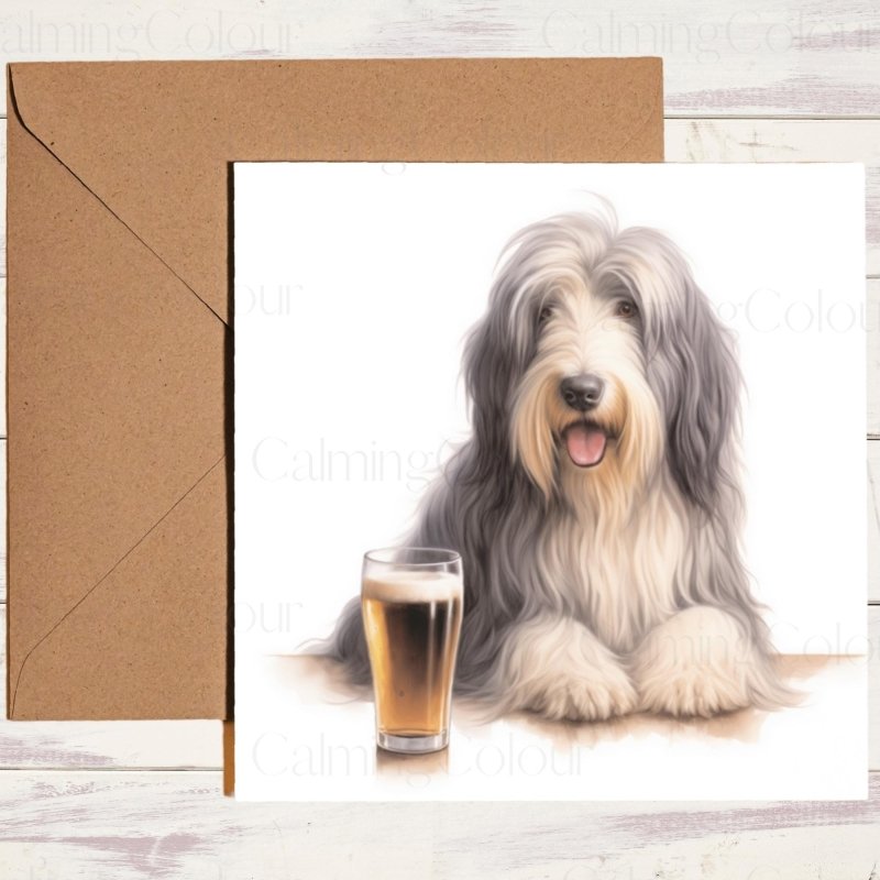 Bearded Collie Father's Day Card | Dad With Love | Father's Day