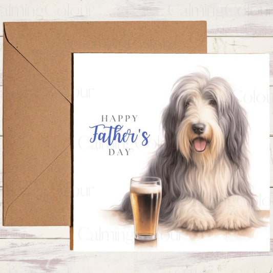 Bearded Collie Father's Day Card | Dad With Love | Father's Day