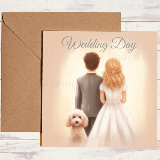 Bichon Frise Wedding Card | For Dog Lovers | Wedding Card