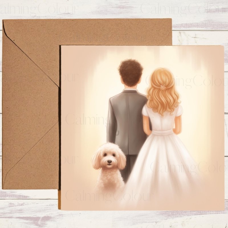 Bichon Frise Wedding Card | For Dog Lovers | Wedding Card