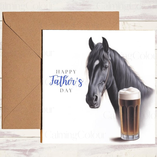 Black Horse Father's Day Card | With Love for Dad | Father's Day