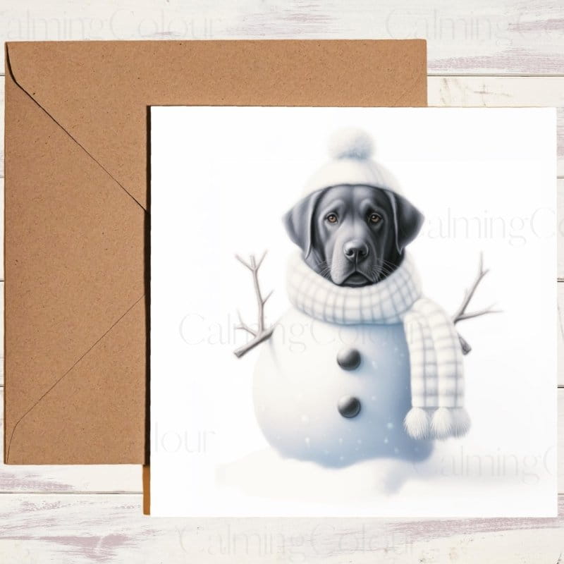 Black Labrador Christmas Card | Dog Lover Greeting Card | Christmas Card