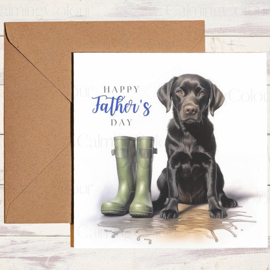 Black Labrador Father's Day Card | Dad With Love | Father's Day