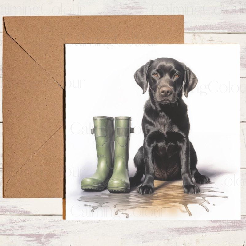 Black Labrador Father's Day Card | Dad With Love | Father's Day