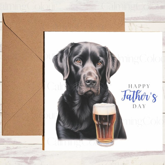 Black Labrador Father's Day Card | With Love | Father's Day