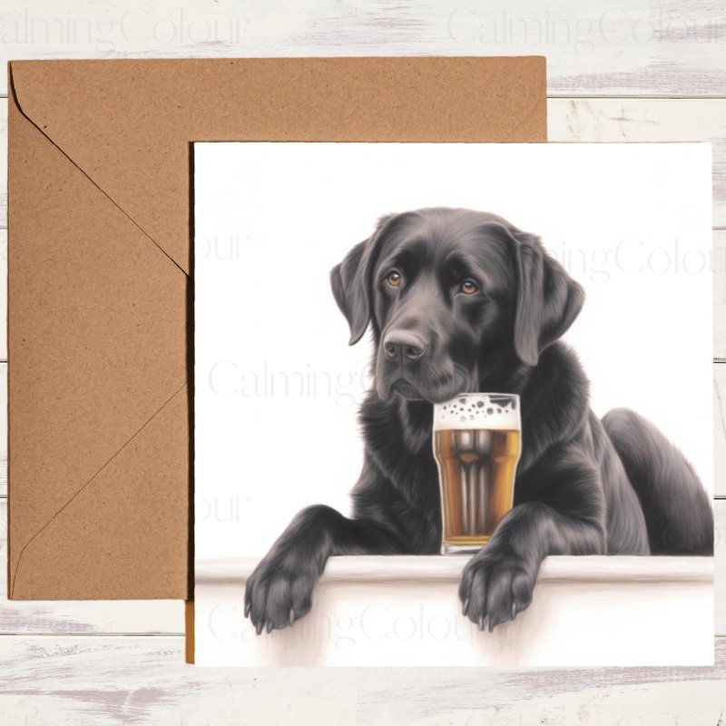 Black Labrador Father's Day Card | With Love | Father's Day