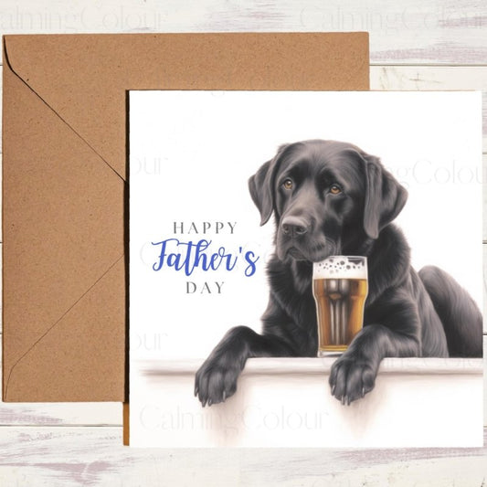 Black Labrador Father's Day Card | With Love | Father's Day