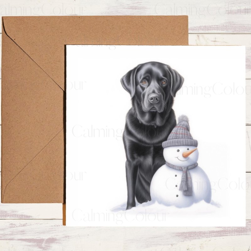 Black Labrador | Festive Christmas Card | Christmas Card