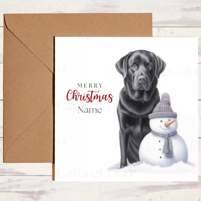 Black Labrador | Festive Christmas Card | Christmas Card