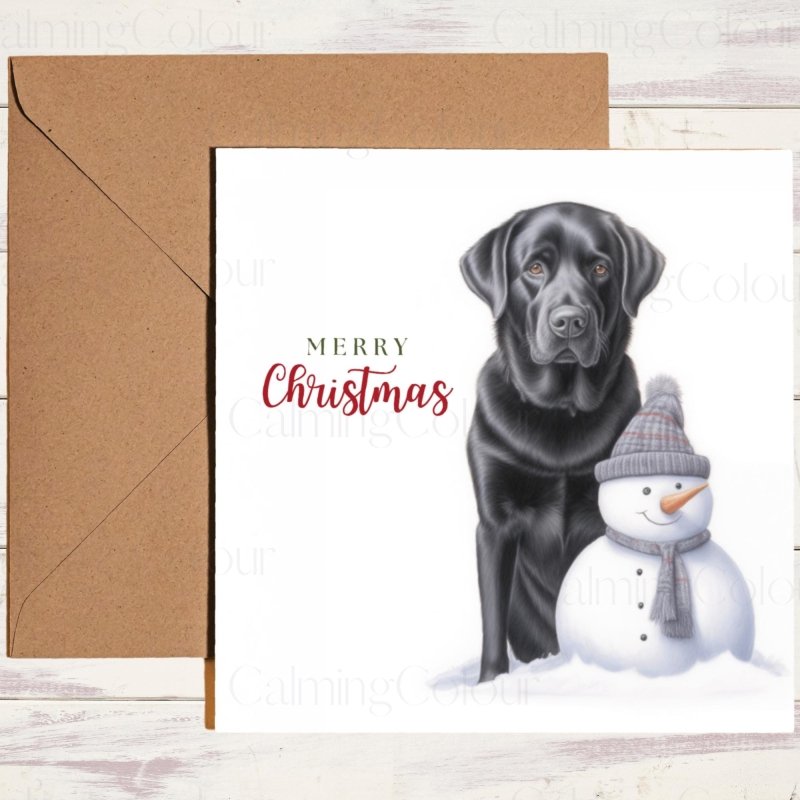 Black Labrador | Festive Christmas Card | Christmas Card