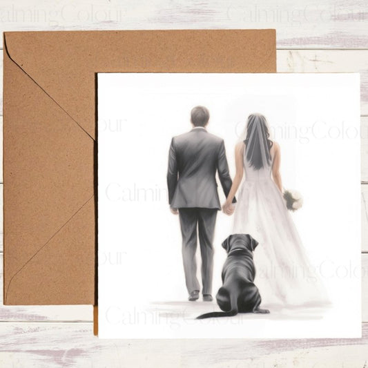 Black Labrador Wedding Card | For Dog Lovers | Wedding Card