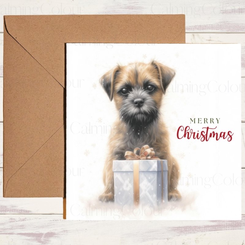 Border Terrier Christmas Card | Dog Lover Greetings | Christmas Card