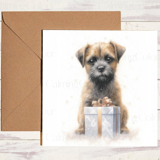 Border Terrier Christmas Card | Dog Lover Greetings | Christmas Card