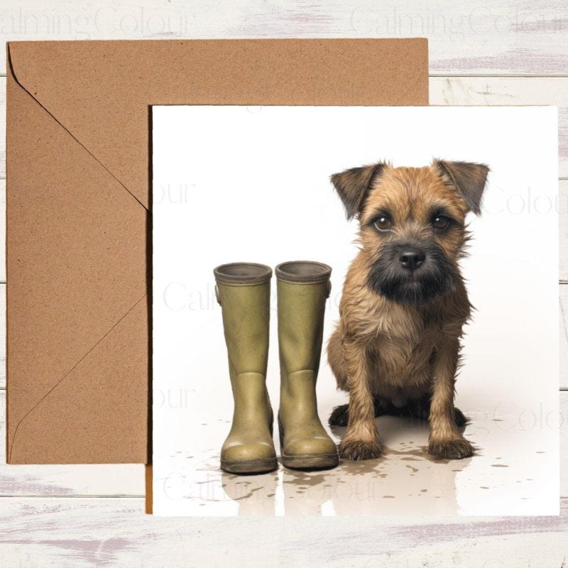 Border Terrier Father's Day Card | Dad Greetings | Father's Day