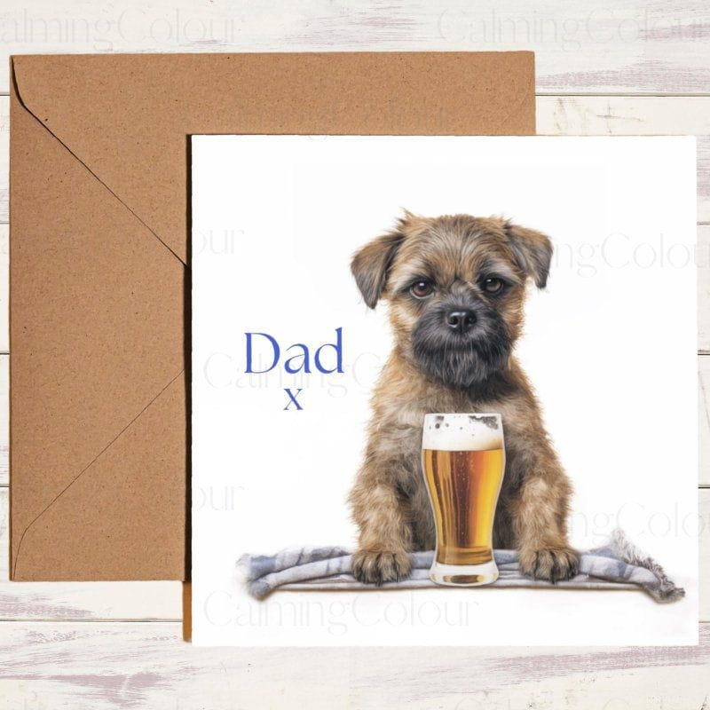 Border Terrier Father's Day Card | Doggo Greetings | Father's Day