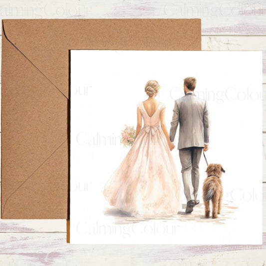 Border Terrier Wedding Card | For Dog Lovers | Wedding Card