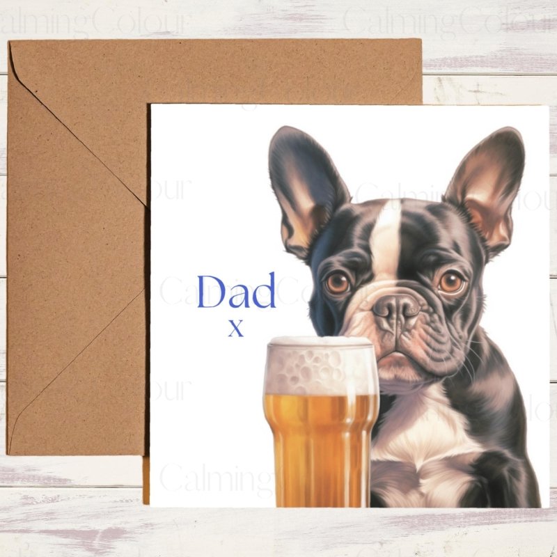 Boston Terrier Father's Day Card | Dad Dog Day With Love | Father's Day