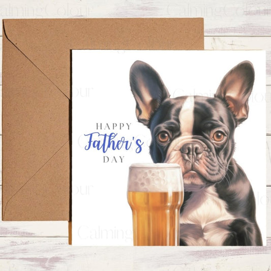 Boston Terrier Father's Day Card | Dad Dog Day With Love | Father's Day