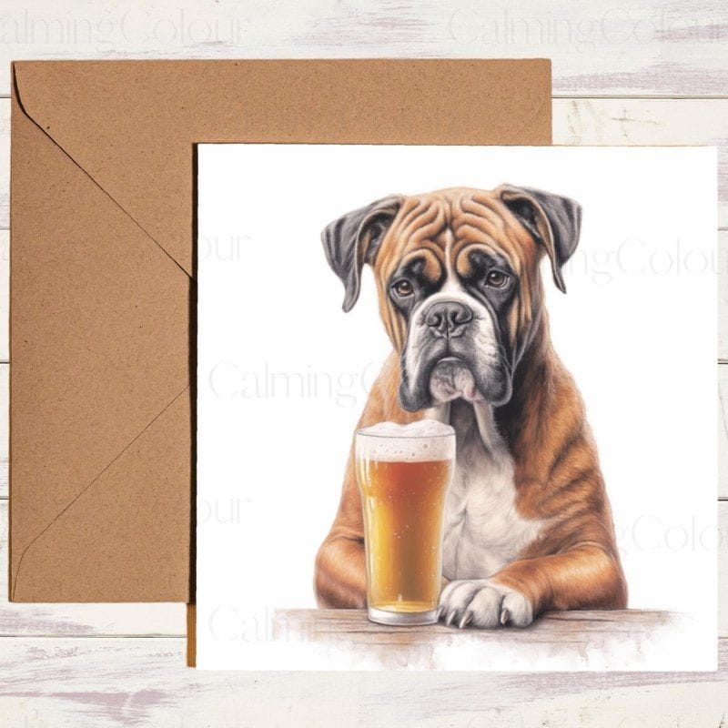 Boxer Dog Father's Day Card | Dad | With Love | Father's Day