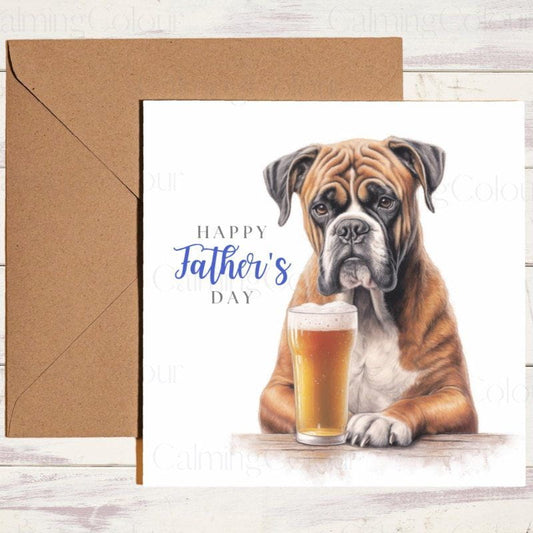 Boxer Dog Father's Day Card | Dad | With Love | Father's Day