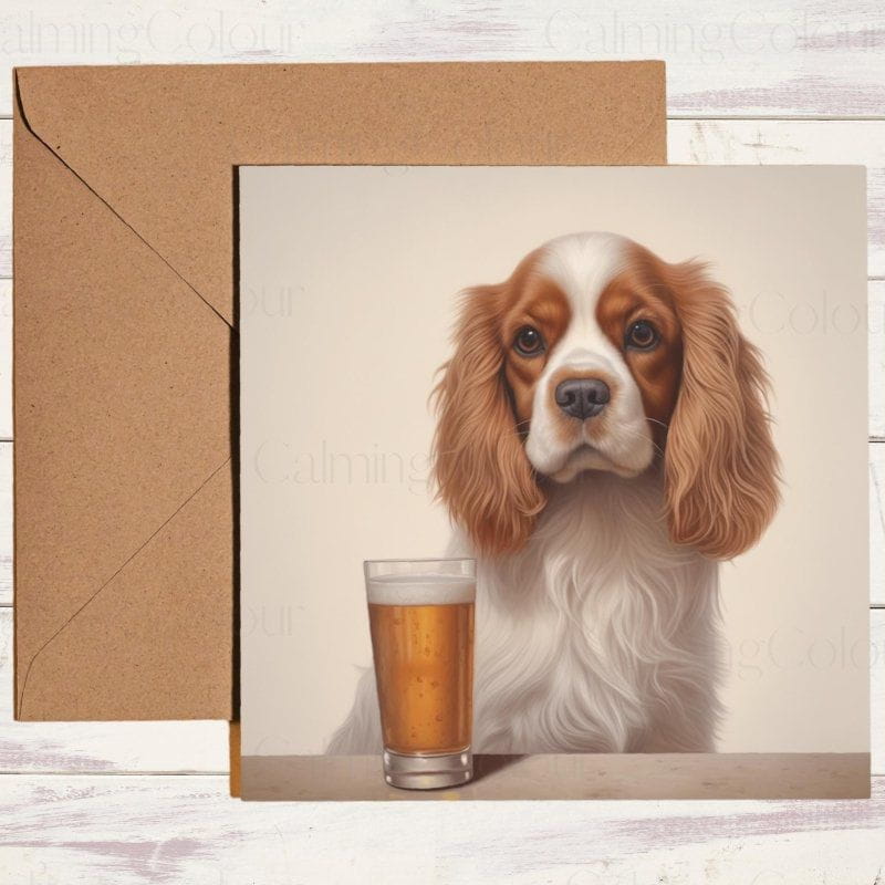 Cavalier King Charles Spaniel | Father’s Day Card for Dad | Father's Day
