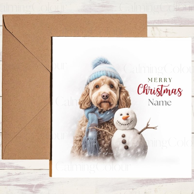 Cockapoo Christmas Card | Dog Lover Greeting Card | Christmas Card