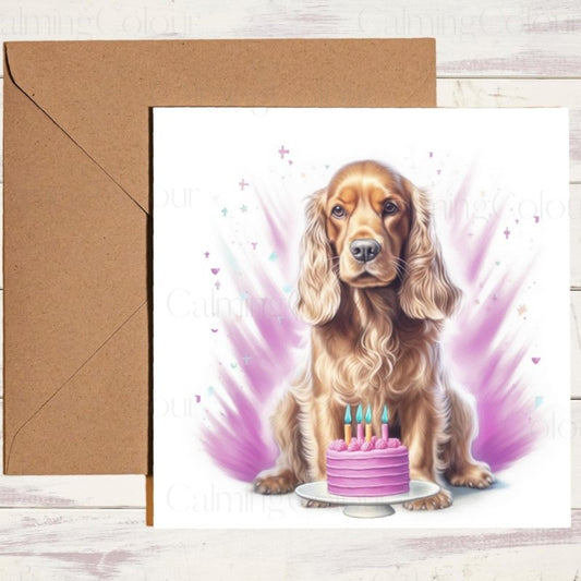 Cocker Spaniel Birthday Card | Greetings With Love | Birthday Card