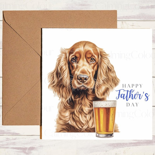 Cocker Spaniel Father's Day Card | With Love | Father's Day