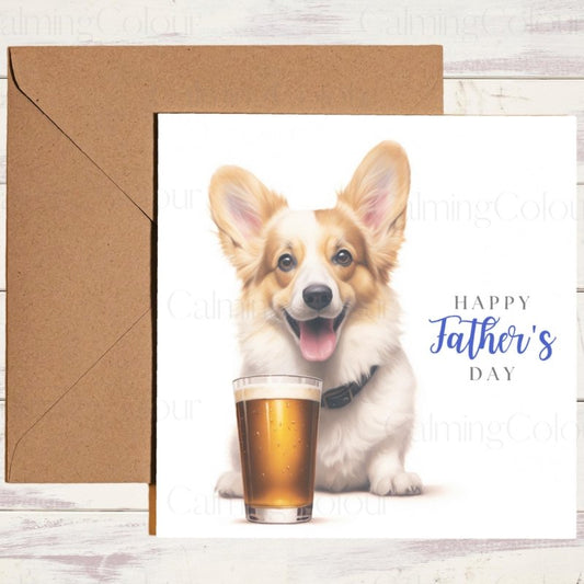 Corgi Father's Day Card | With Love | Father's Day