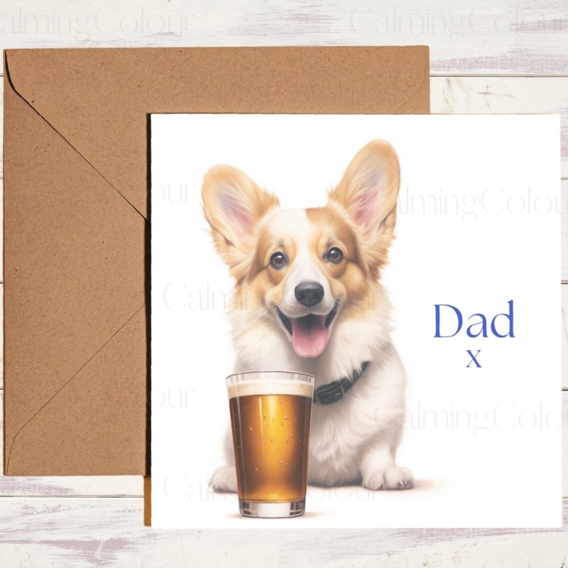 Corgi Father's Day Card | With Love | Father's Day