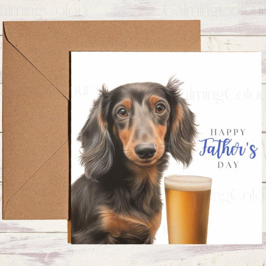 Dachshund Father's Day Card | With Love | Father's Day