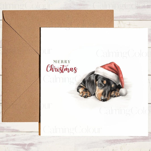 Dachshund Sleeping | Christmas Card | Christmas Card
