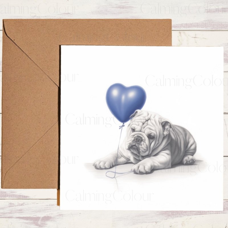 English Bulldog Father's Day Card | With Love | Father's Day