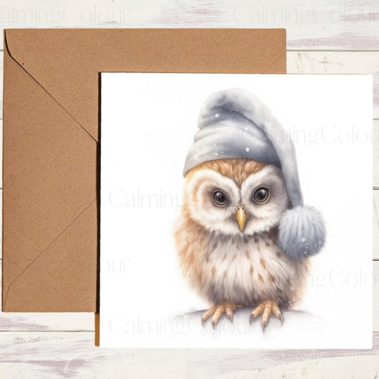 Festive Owl Christmas Card | Christmas Card