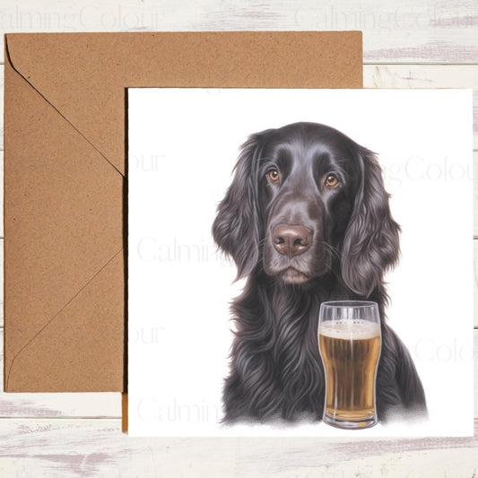 Flat - Coated Retriever Birthday Card | Card for Dog Lovers | Birthday Card