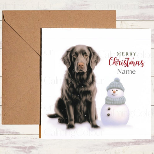 Flat - Coated Retriever Christmas Card | Dog Lover Greeting Card | Christmas Card