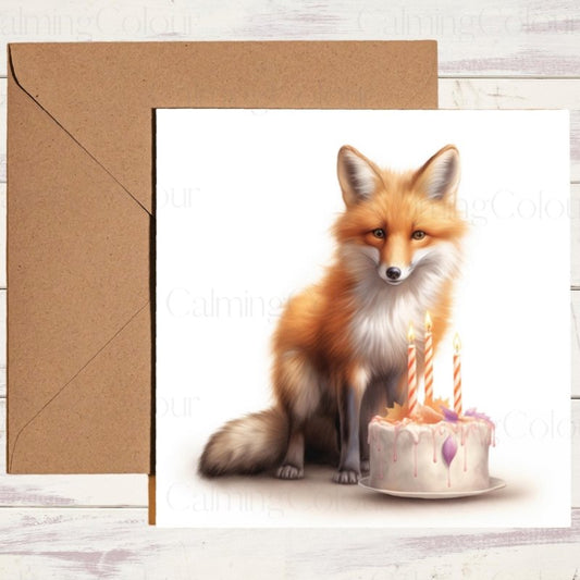Fox Birthday Card | With Love | Birthday Card