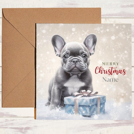 French Bulldog Christmas Card | Personalised Greeting | Christmas Card