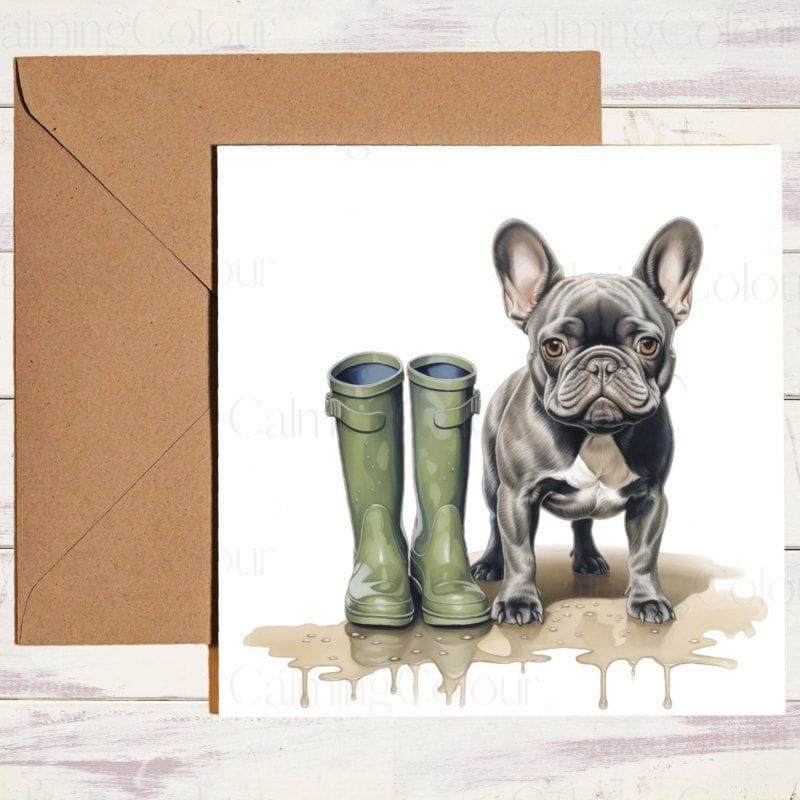 French Bulldog Father's Day Card | Dad Greetings | With Love | Father's Day