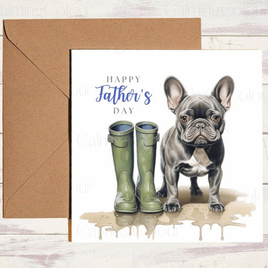 French Bulldog Father's Day Card | Dad Greetings | With Love | Father's Day