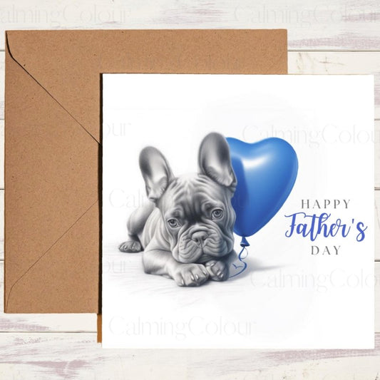 French Bulldog Father's Day Card | With Love | Father's Day