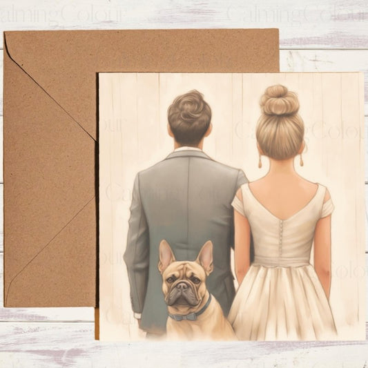French Bulldog Wedding Card | For Dog Lovers | Wedding Card