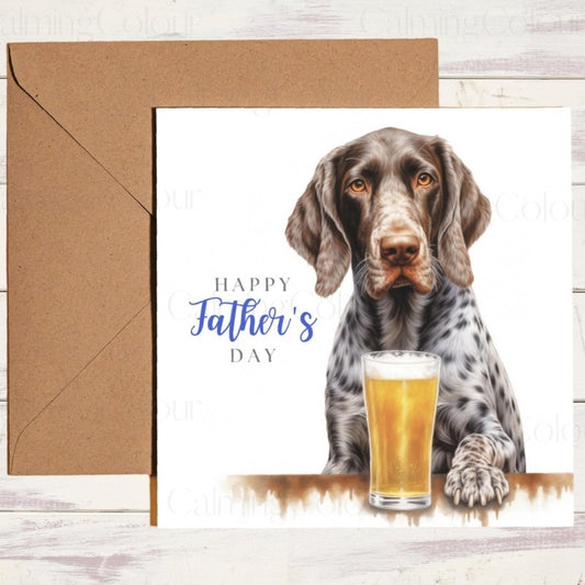 German Pointer Father's Day Card | With Love to Dad | Father's Day