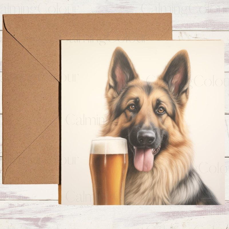 German Shepherd Father's Day Card | Dad Greetings With Love | Father's Day
