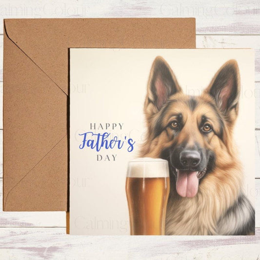German Shepherd Father's Day Card | Dad Greetings With Love | Father's Day