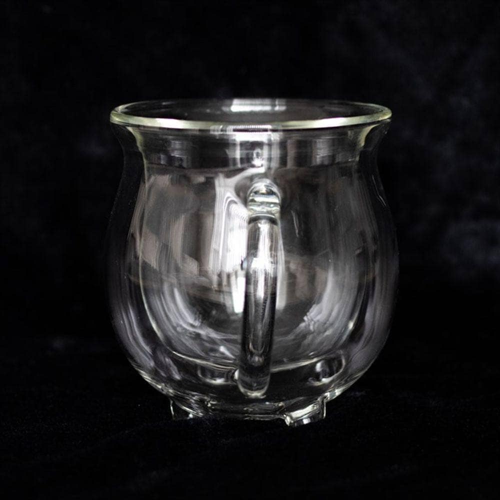 Glass Cauldron Mug | Clear Double Walled | Drinking Cup/Mug