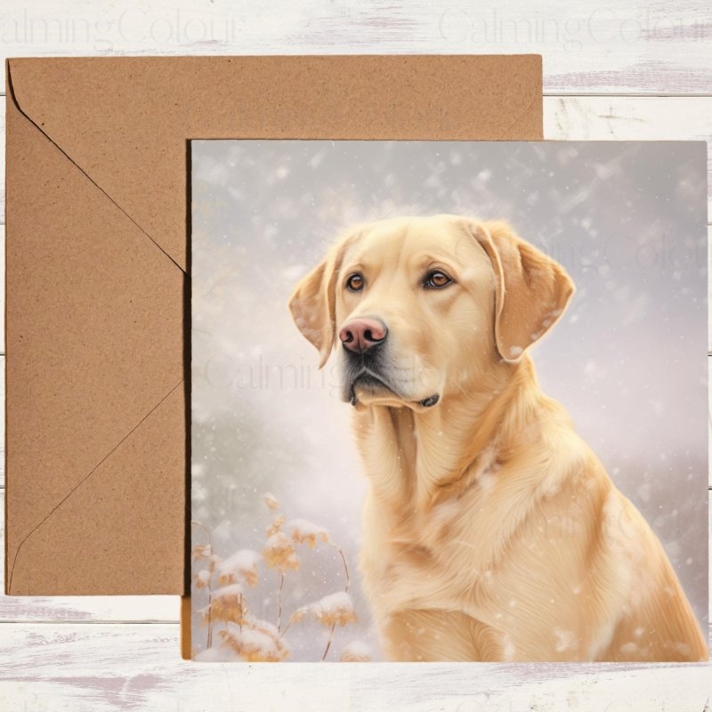 Gold Labrador Christmas Card MultiPack (10 or 20) | Card Multipack