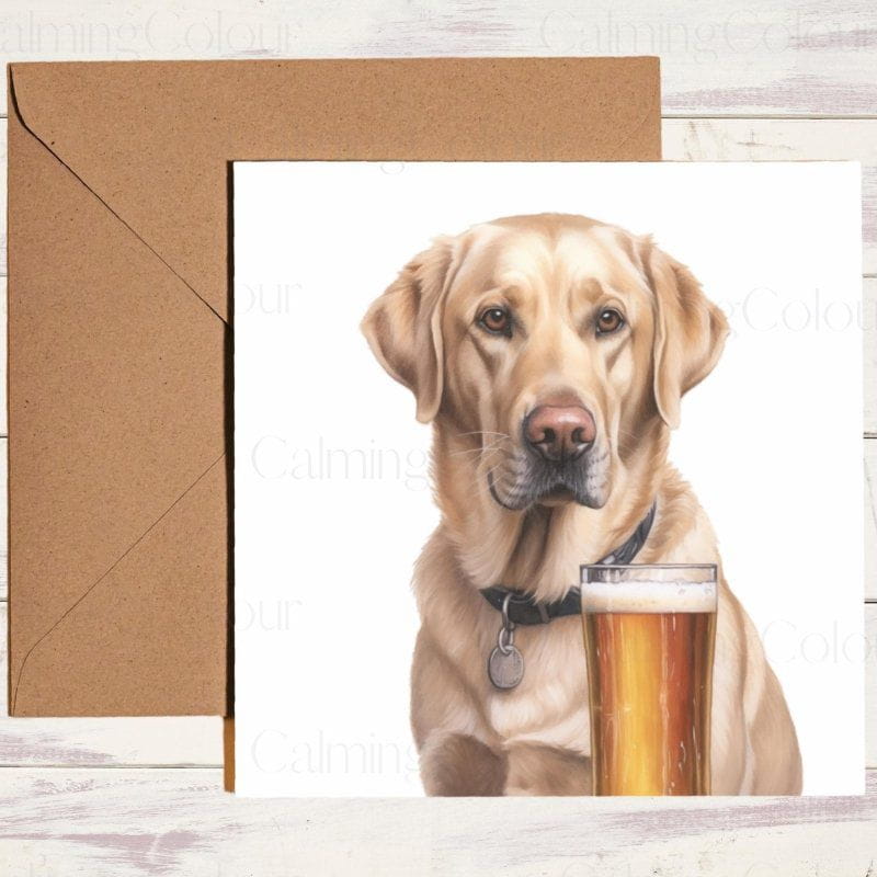 Golden Labrador Father's Day Card | With Love | Father's Day