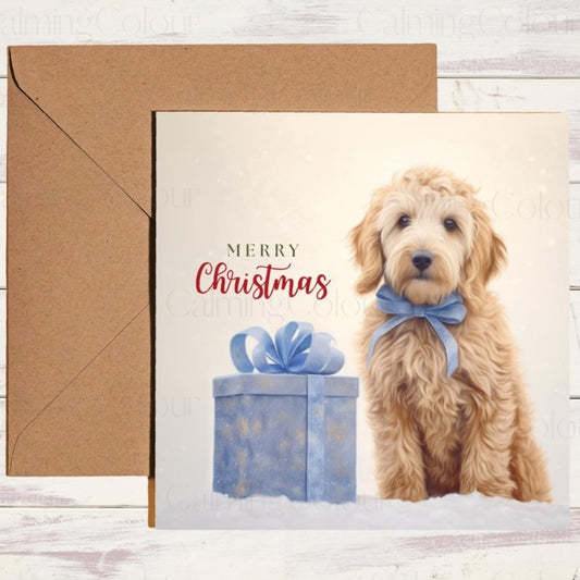 Goldendoodle Christmas Card | Dog Lover Greetings | Christmas Card
